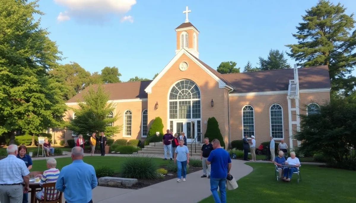 Temple Beth Abraham in Ossining, NY with community members participating in activities.