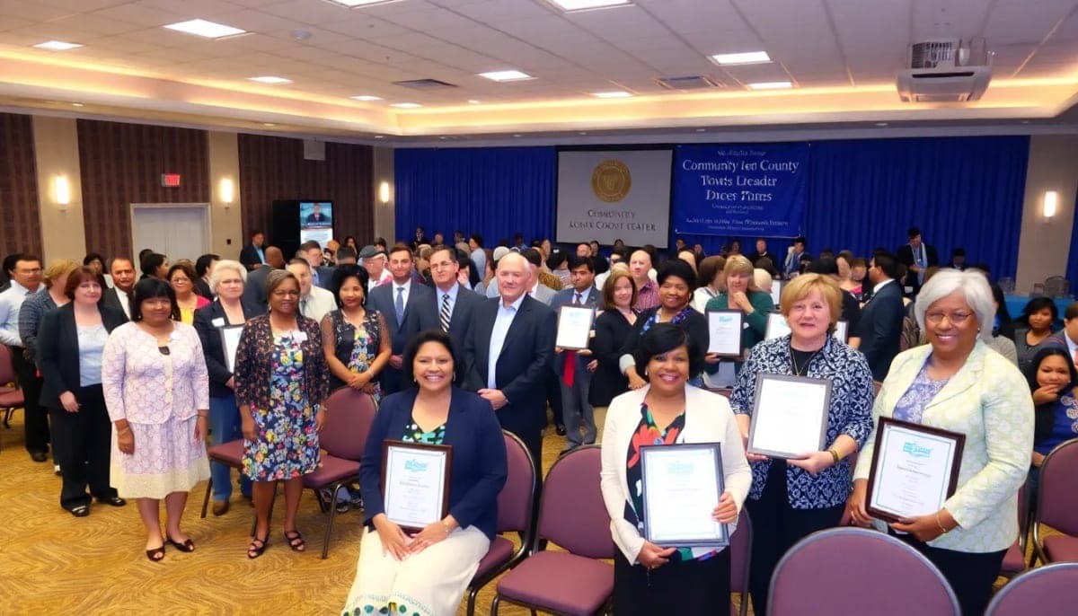 Community event celebrating Black History Month with awards and recognition.