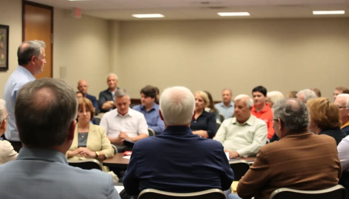 Residents of Westchester engaged in a discussion about foreign policy.