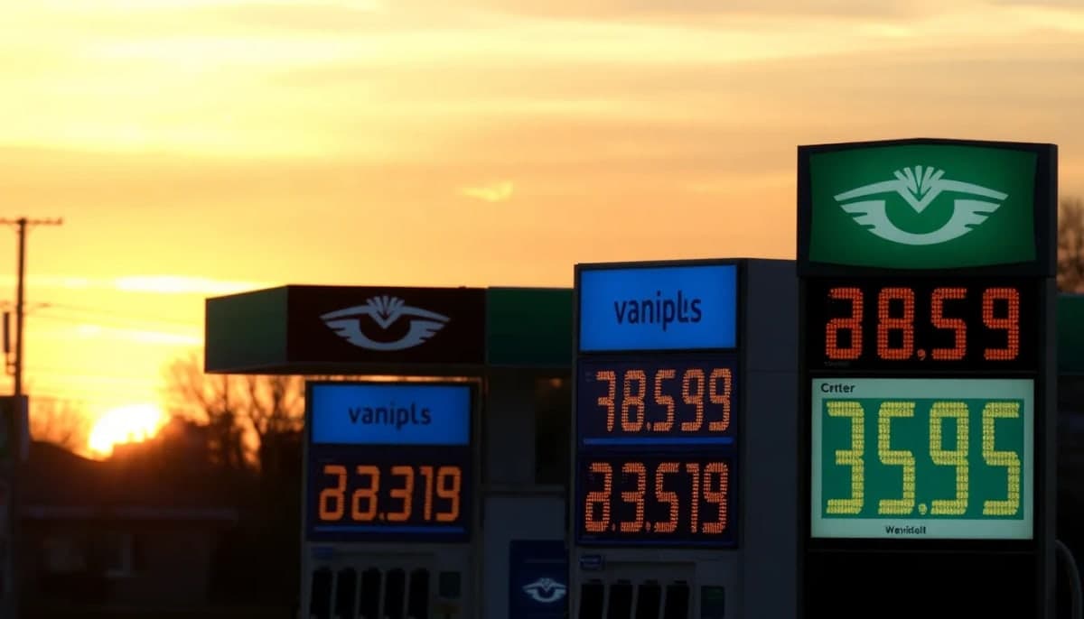 Gas station in Westchester displaying rising prices amidst economic concerns.