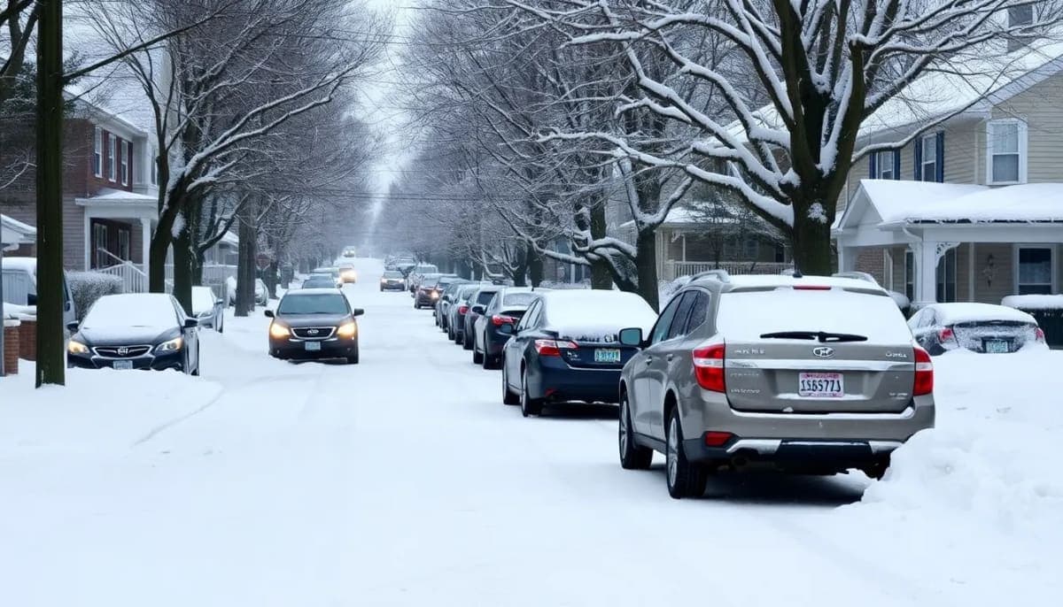Snow-covered street in Port Chester, highlighting the need for improved snow removal.