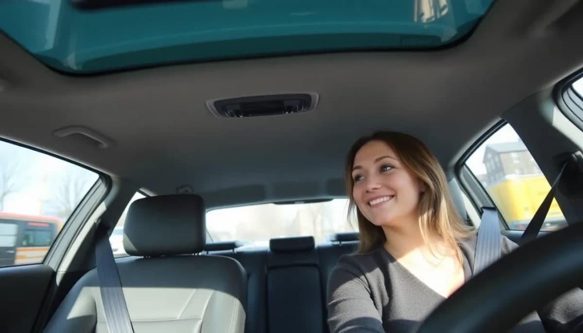 A female Uber driver in Westchester County providing a safe ride.