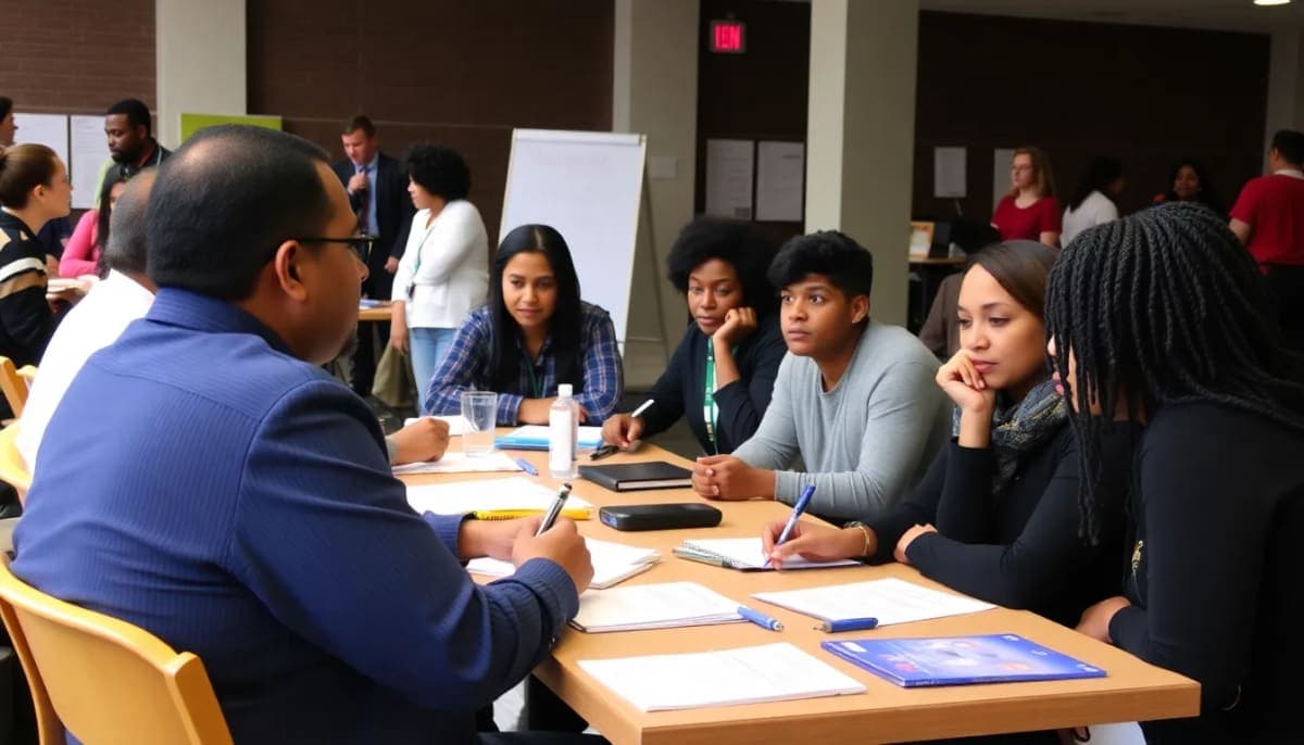 Westchester County residents engage in a community meeting about equity initiatives.
