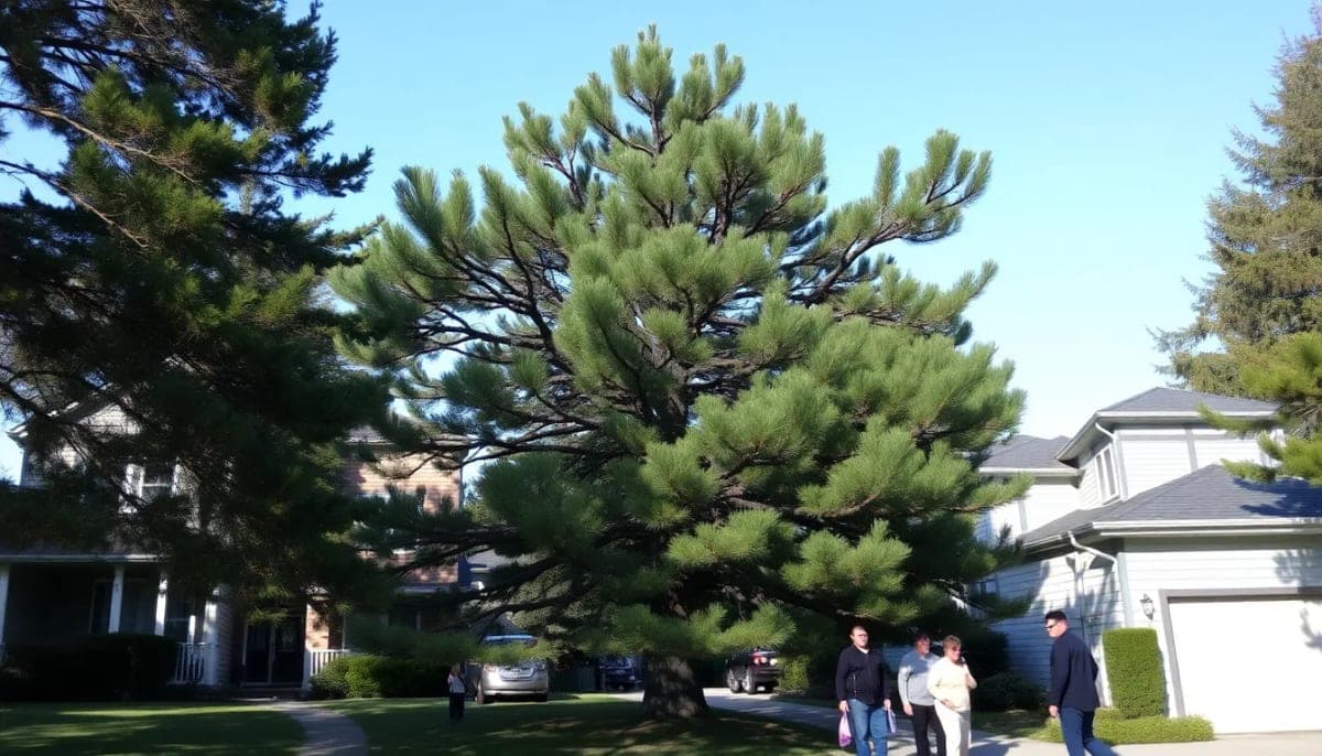 Boulder Ridge community gathering around a historic Eastern white pine tree.