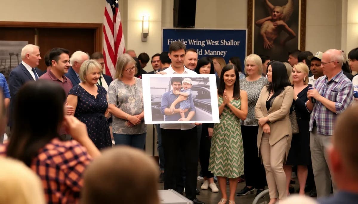 A sailor is sent off by family and friends in Westchester, filled with emotions.