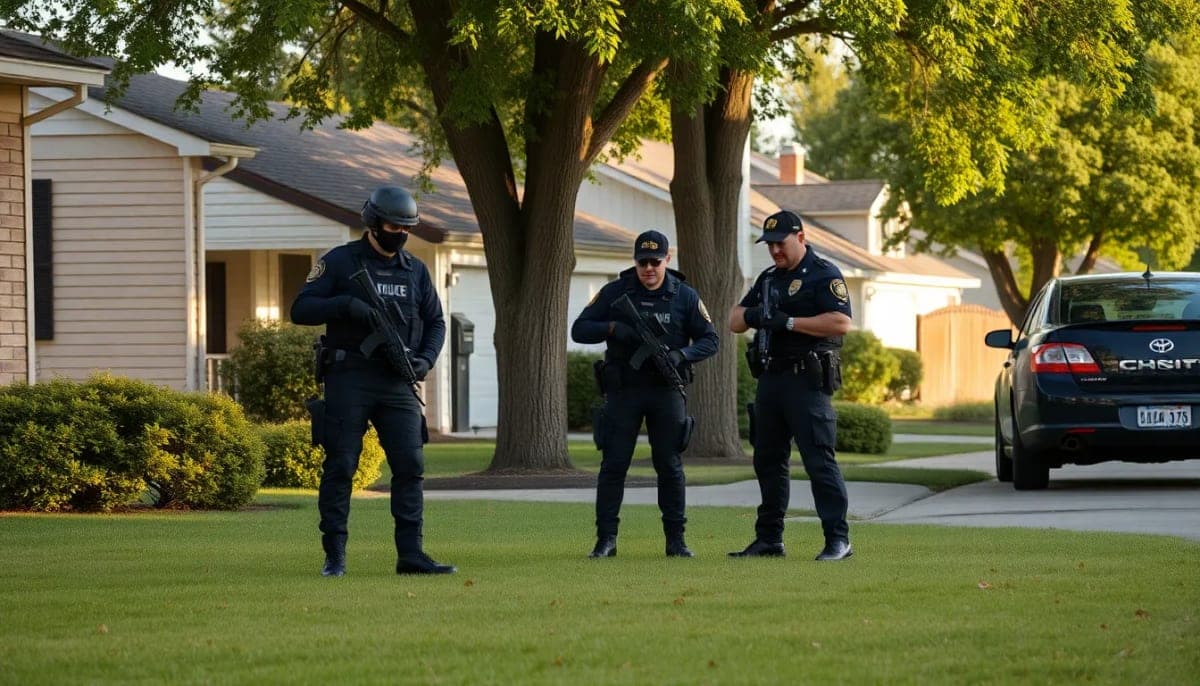 Police tactical unit in New Rochelle responding to an incident.