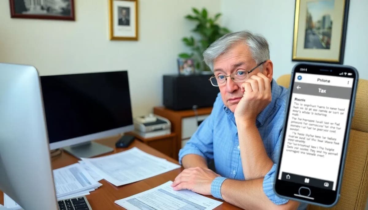 Westchester resident worried about tax fraud while reviewing tax forms.