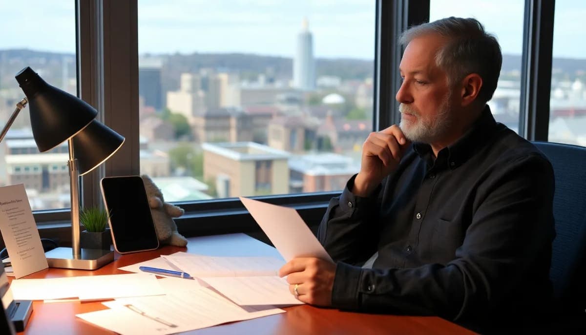 Westchester resident examining Roth IRA financial documents.