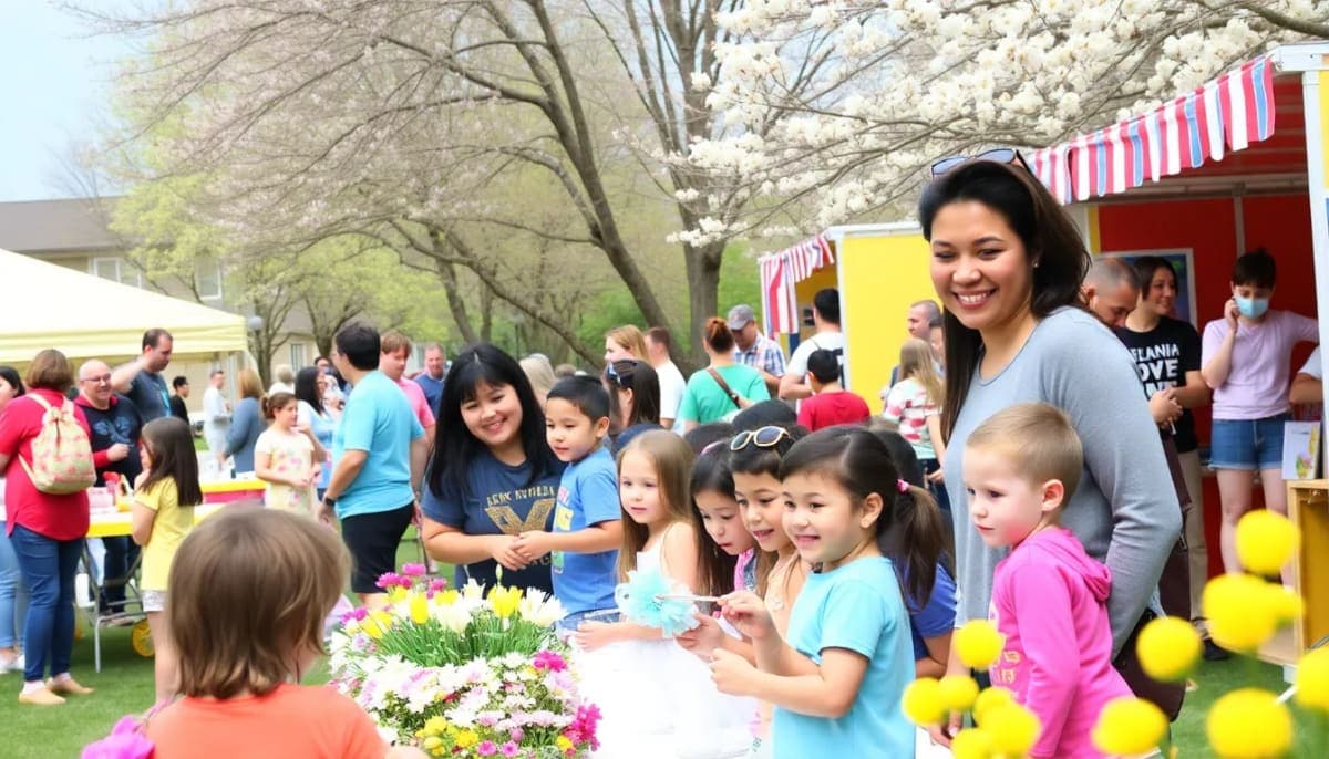 Community members celebrating Capt. Sgroi Act of Kindness Day in Yorktown.