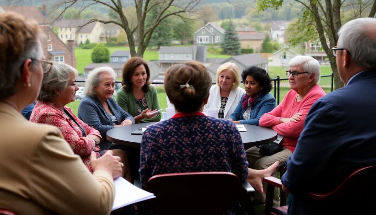 Residents of Mt. Pleasant engage in a community meeting about voting rights.