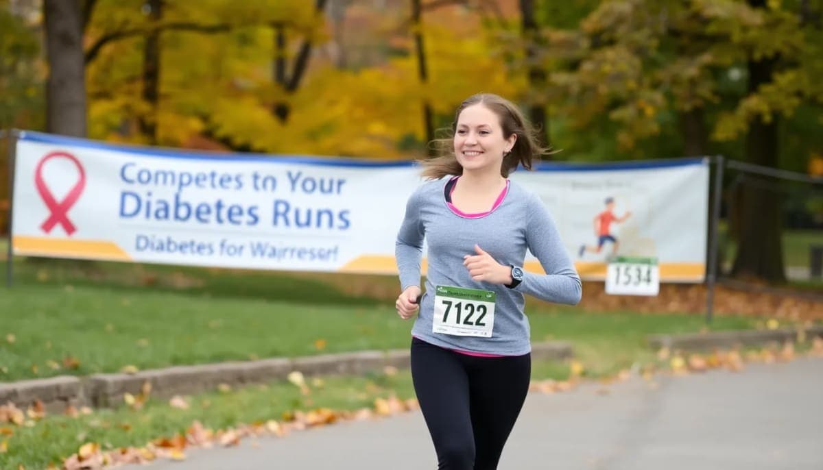 Mother and daughter running together in Katonah for diabetes research.