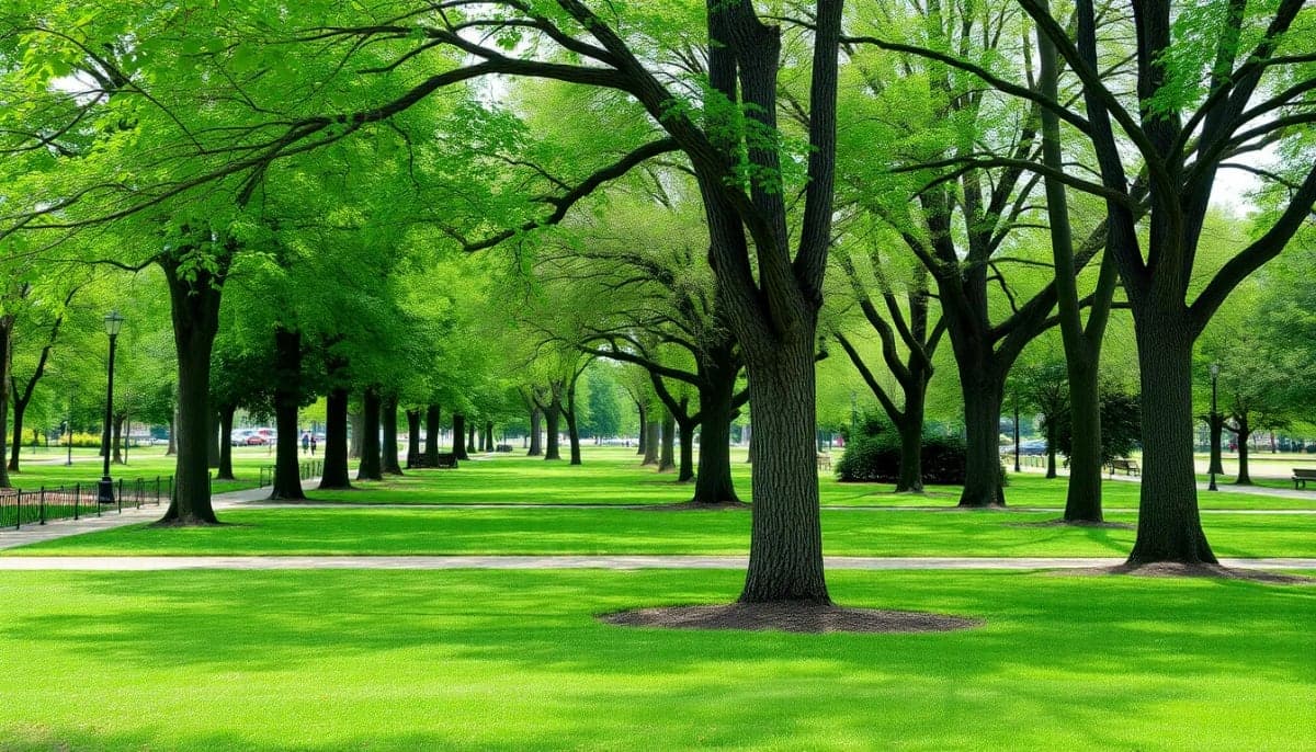 View of Riverside Park, Yonkers, New York, highlighting park scenery.