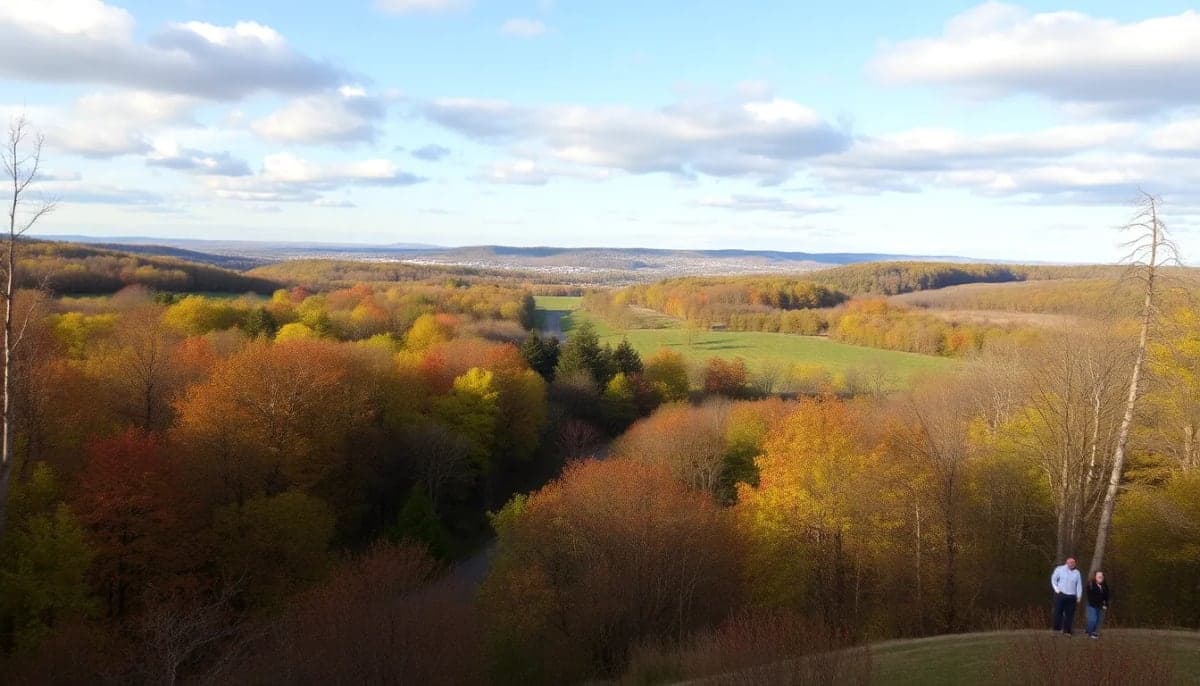 Scenic spring landscapes in Westchester County highlighting fire safety concerns.