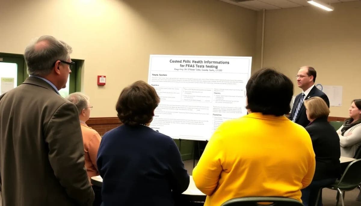 Residents attending a PFAS testing informational session in Westchester County.