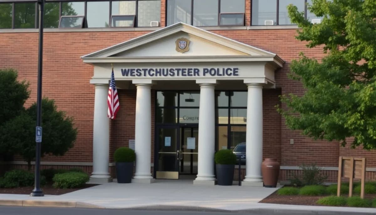 Police station in Westchester County emphasizing child safety concerns.