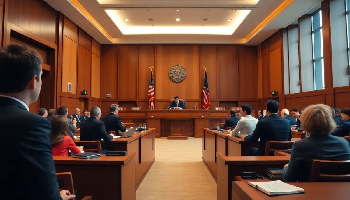Courtroom central arraignment process highlighting judicial efficiency