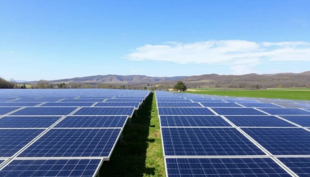 A solar panel field in Westchester County highlighting sustainability efforts.