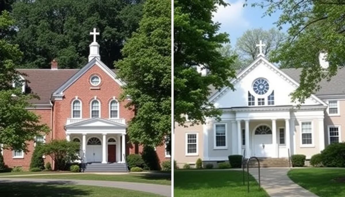 Exterior of St. Mary’s School and St. Joseph's School in Westchester.