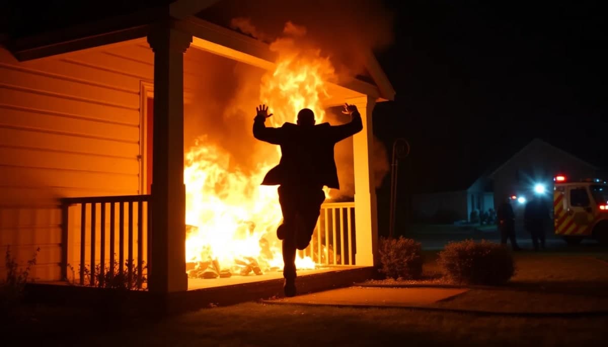 A passerby rescuing a victim from a porch fire in Westchester.