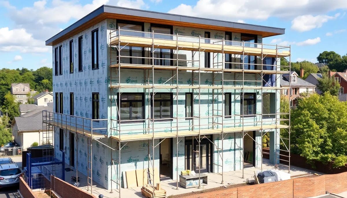 Construction of an all-electric building in Westchester County.