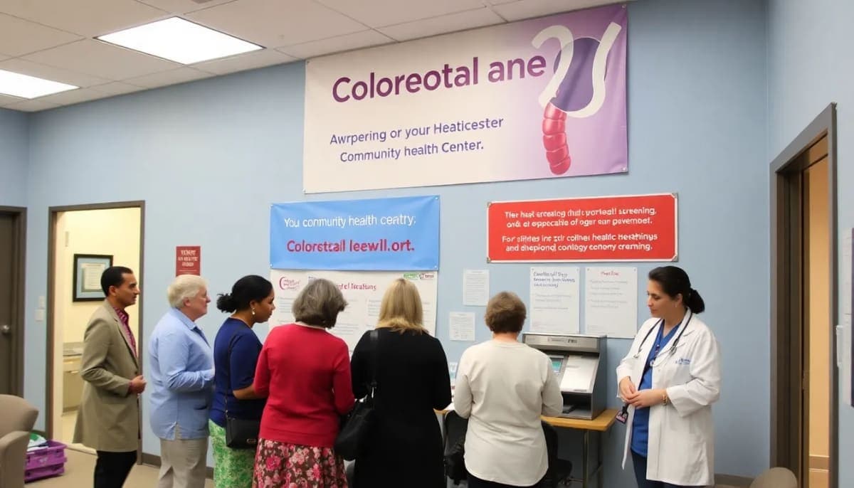 Community health event promoting colorectal cancer screening in Westchester.