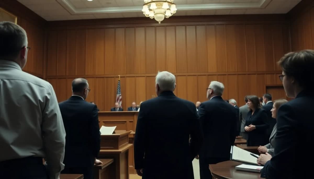 Courtroom during the McDonald murder trial in Westchester