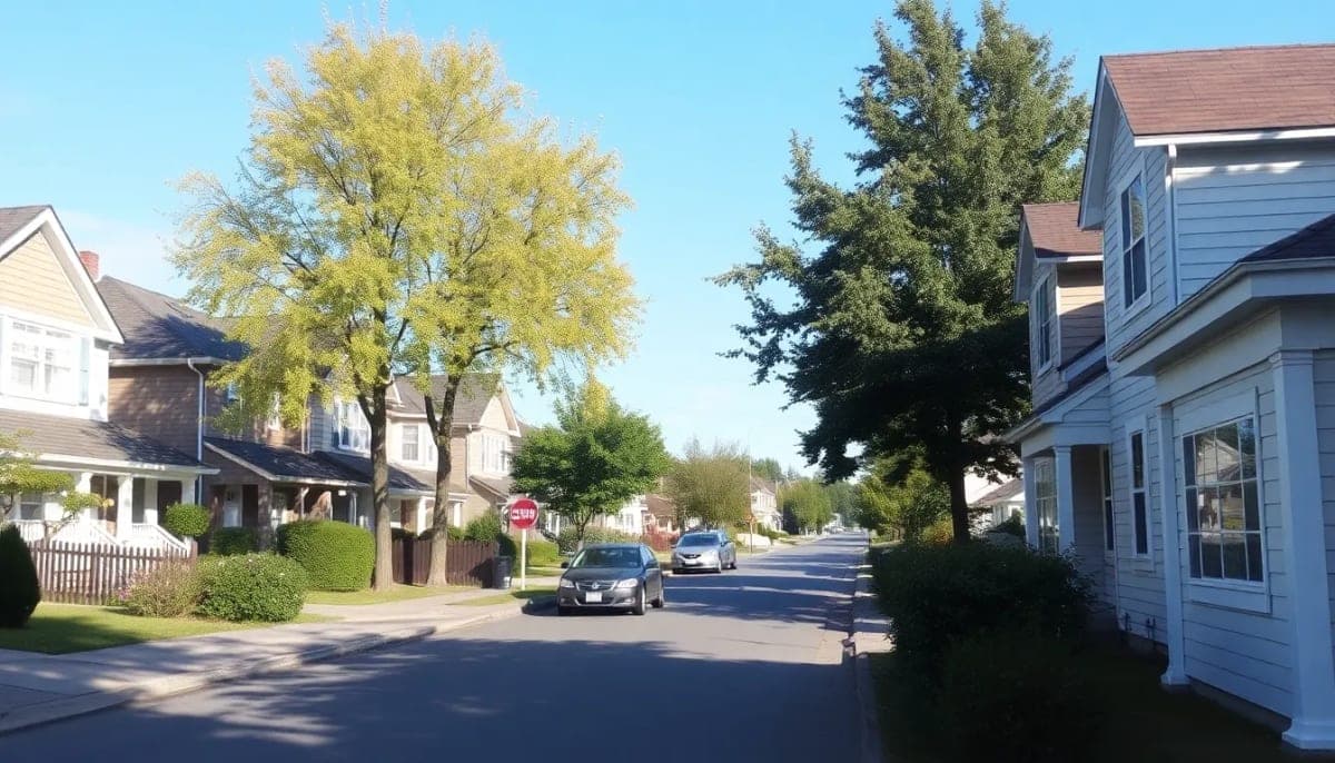 Residential street in Philipse Manor, Westchester County, emphasizing community character.