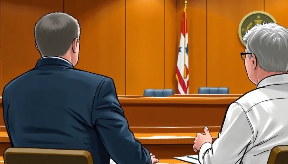 Courtroom discussing true threats under New York law