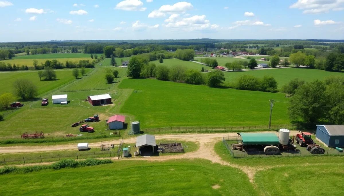 Westchester County farm depicting economic strain in agriculture.