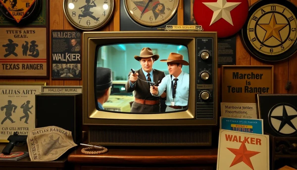 Tribute to Chuck Norris featuring 'Walker, Texas Ranger' memorabilia