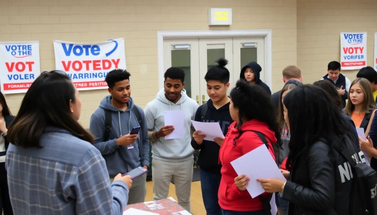 Young voters participating in a registration event in Westchester County.