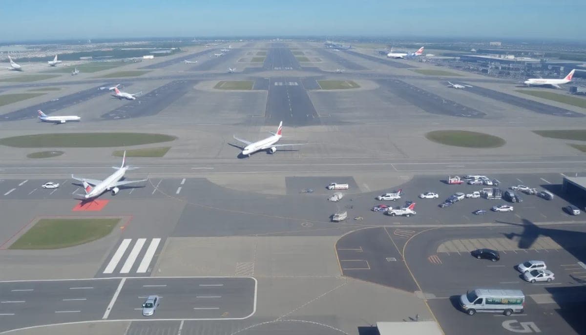 Emergency responders at LaGuardia Airport following a tragic pilot collision.