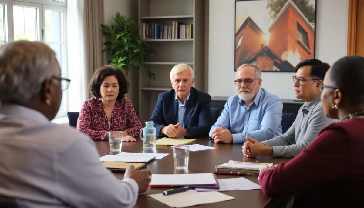 Westchester community members discussing housing infrastructure plans.