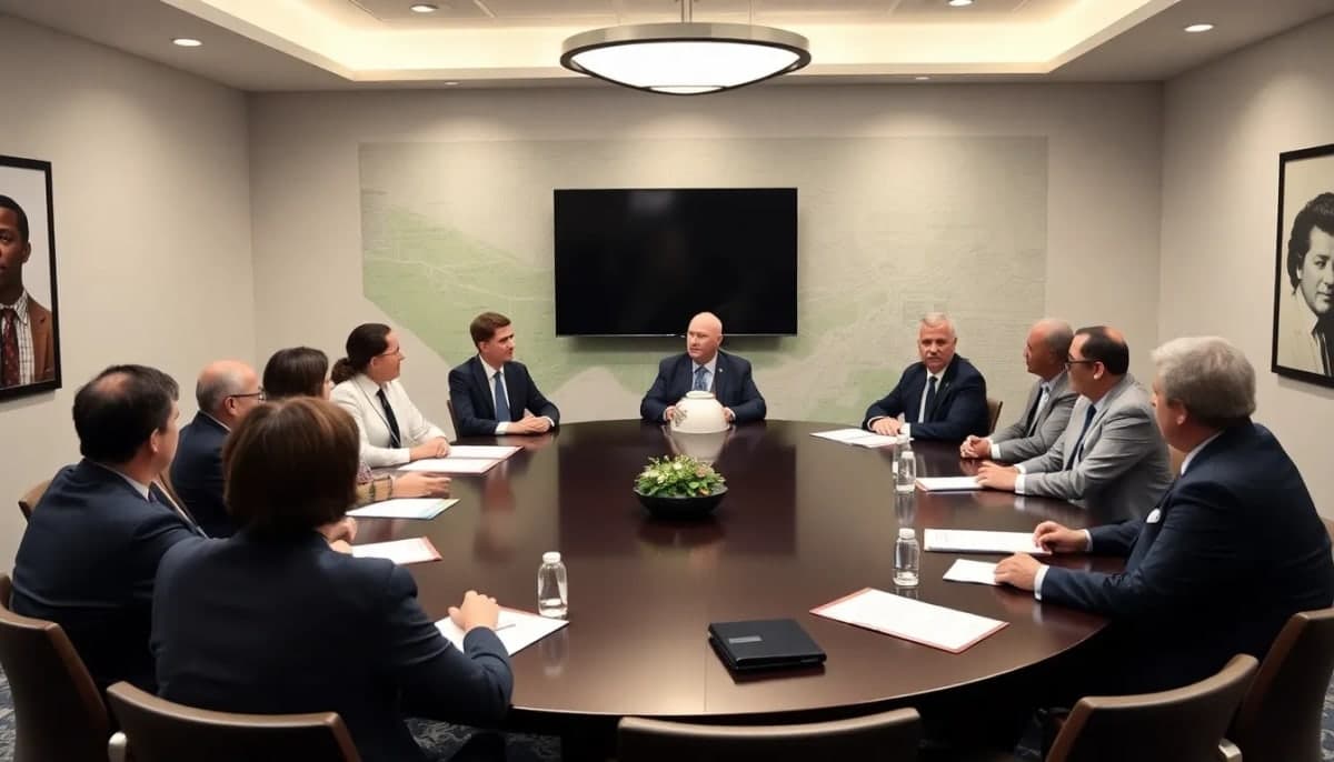 Roundtable discussion on housing and infrastructure reforms in New Rochelle.