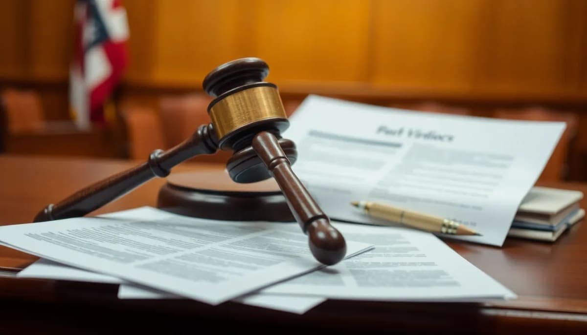Courtroom scene symbolizing legal accountability for sexual assault cases.
