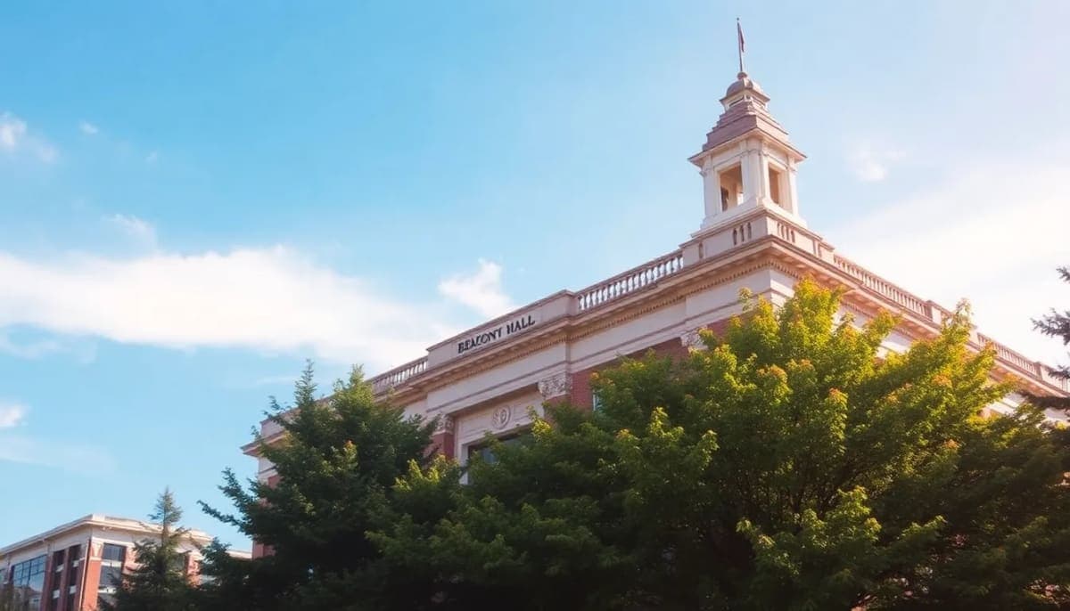 View of Beacon City Hall, symbolizing local governance and community development.