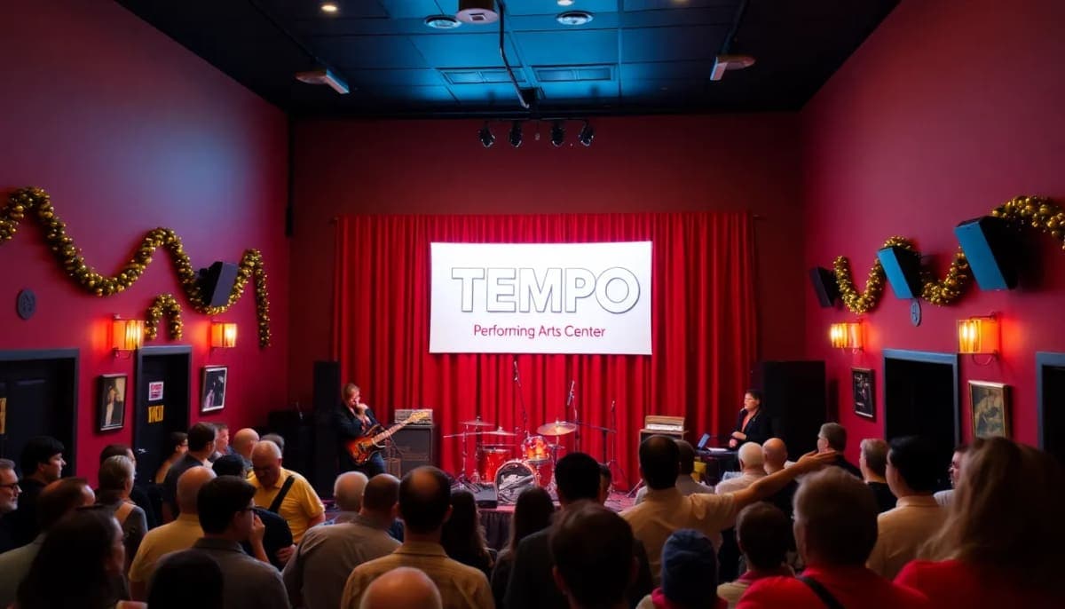 Tempo Performing Arts Center in Kingston prepared for a concert event.