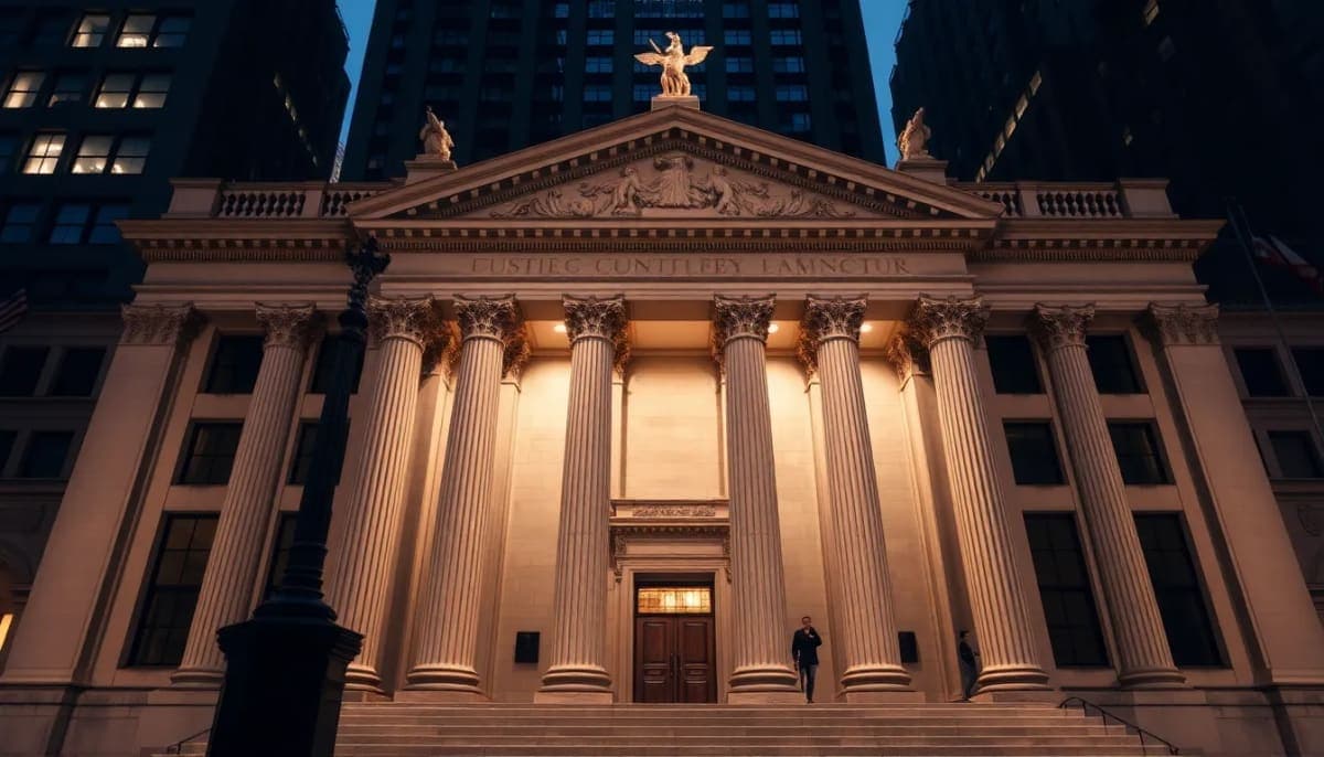 Exterior view of a New York court building related to Nicolás Maduro's case