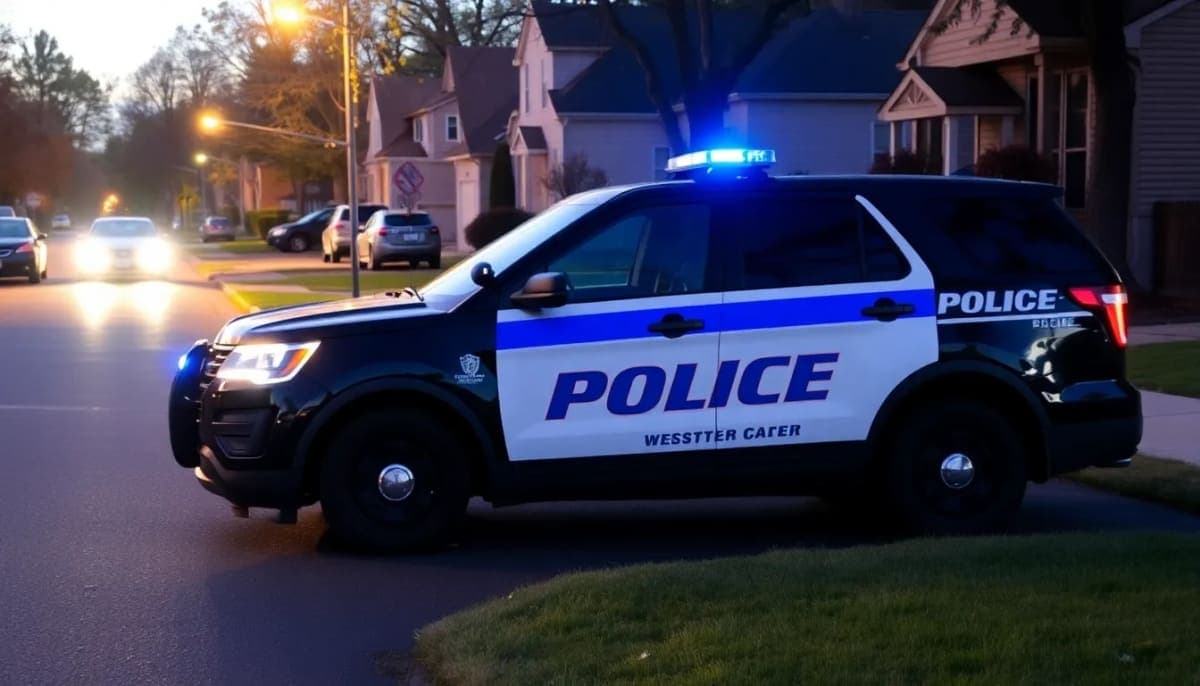 Police presence in a Westchester neighborhood emphasizing community safety