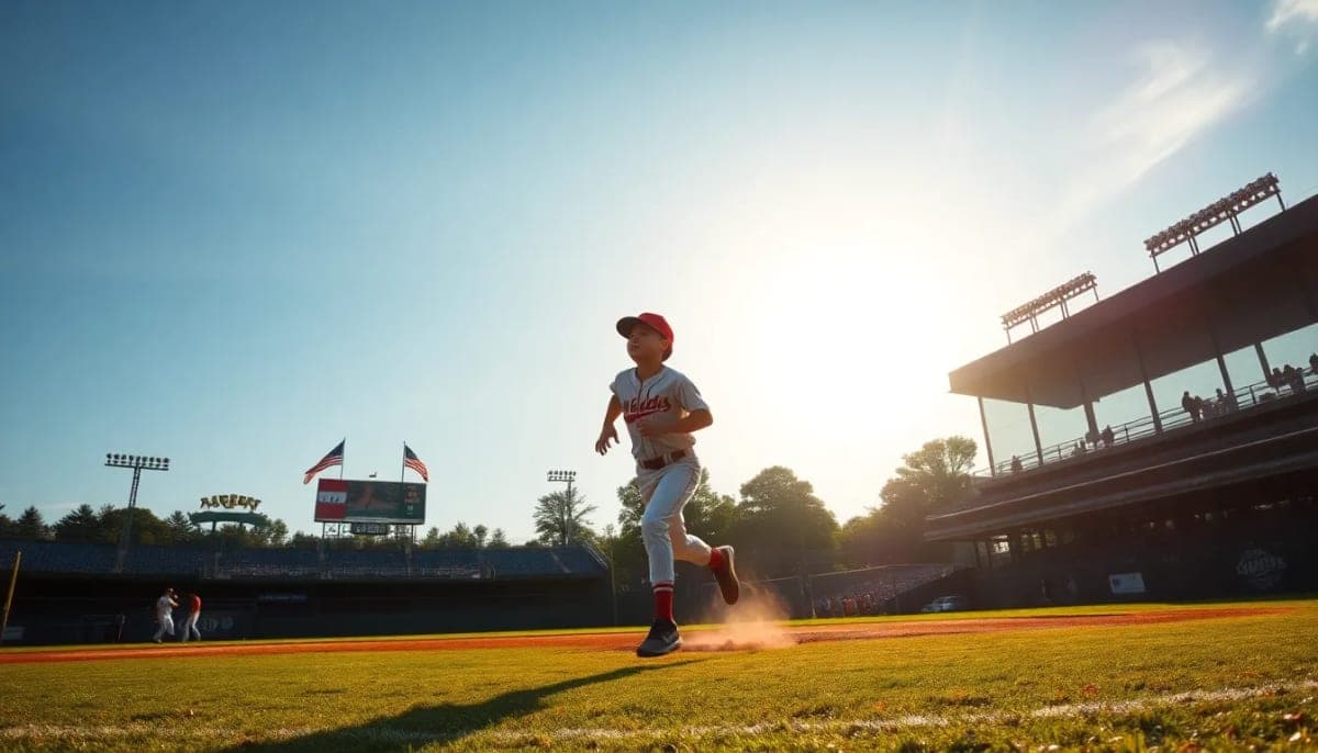 Tommy DeGroat playing baseball, showcasing talent and dedication.