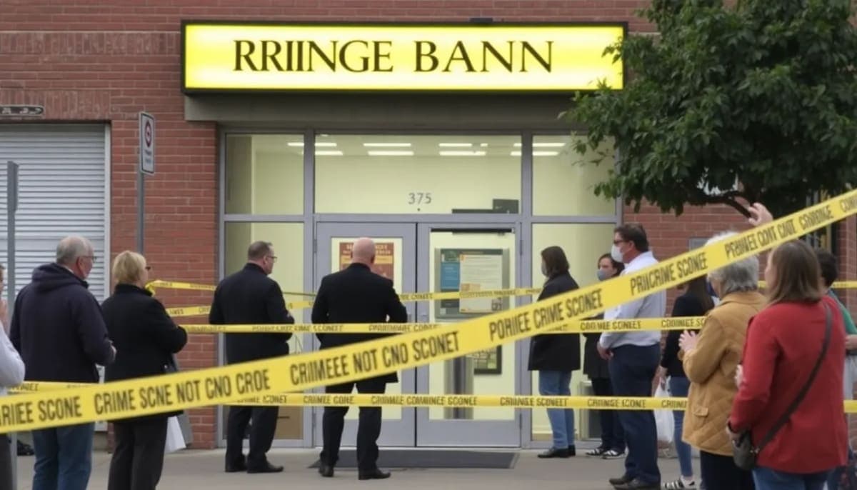 Ridgewood NJ bank showing police activity related to a cold case arrest.