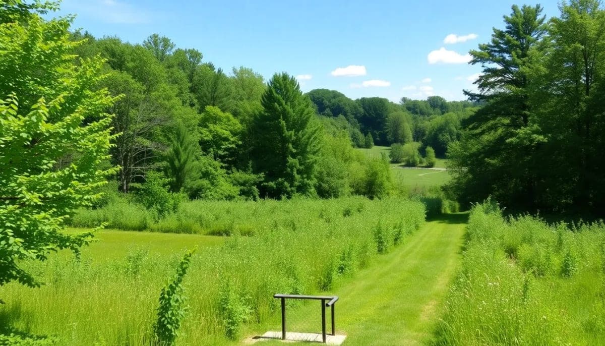 Lush green landscape of the newly preserved 313 acres in Warwick for conservation.