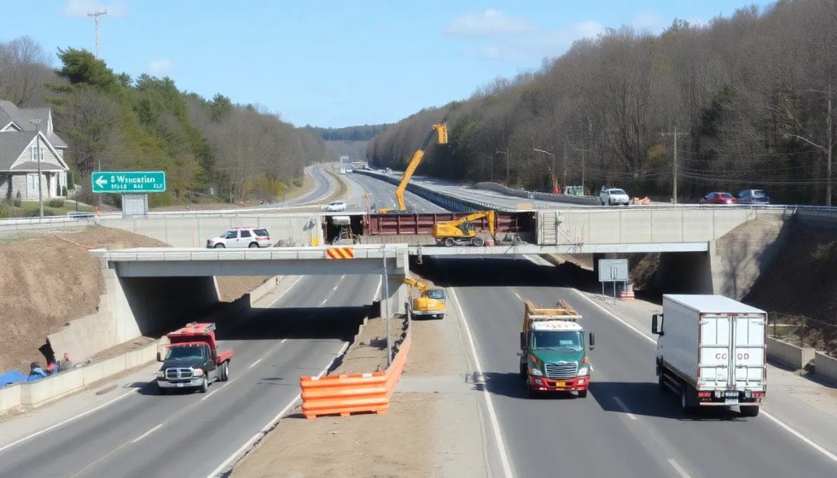 Construction of a new bridge in Wallkill, enhancing local infrastructure.