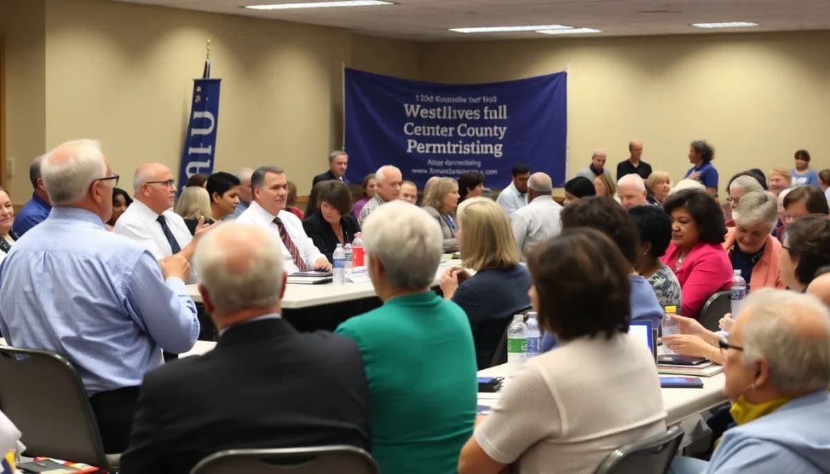 Democratic candidates speaking at a forum in Westchester County
