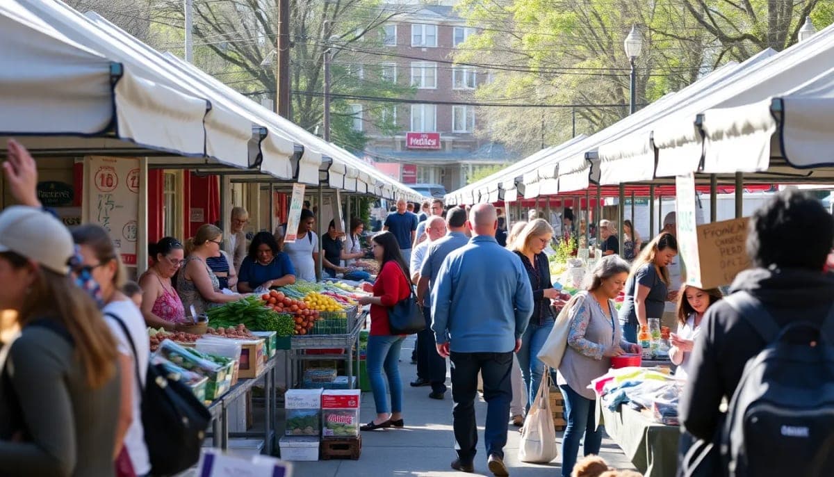 Marketplace in Westchester showcasing local vendors and community activity.