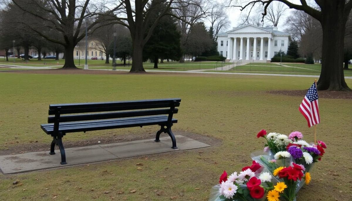 Memorial tribute in a serene park for the former Sullivan County DA.