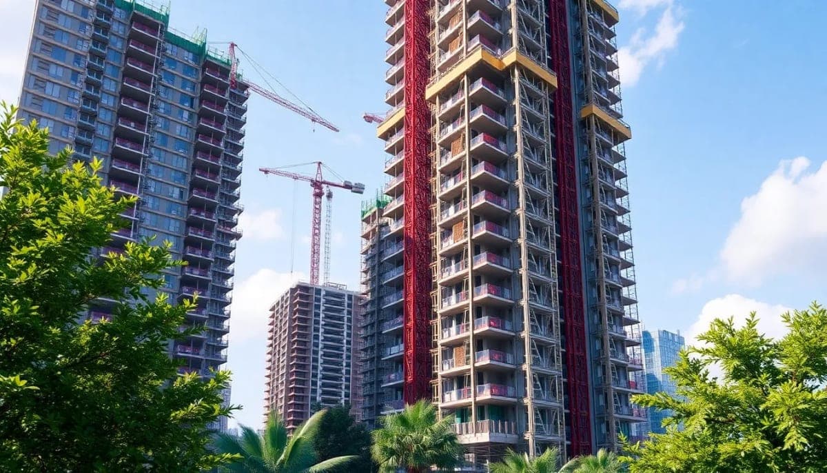 Construction work at Palisade Towers in Yonkers for electrification upgrade.