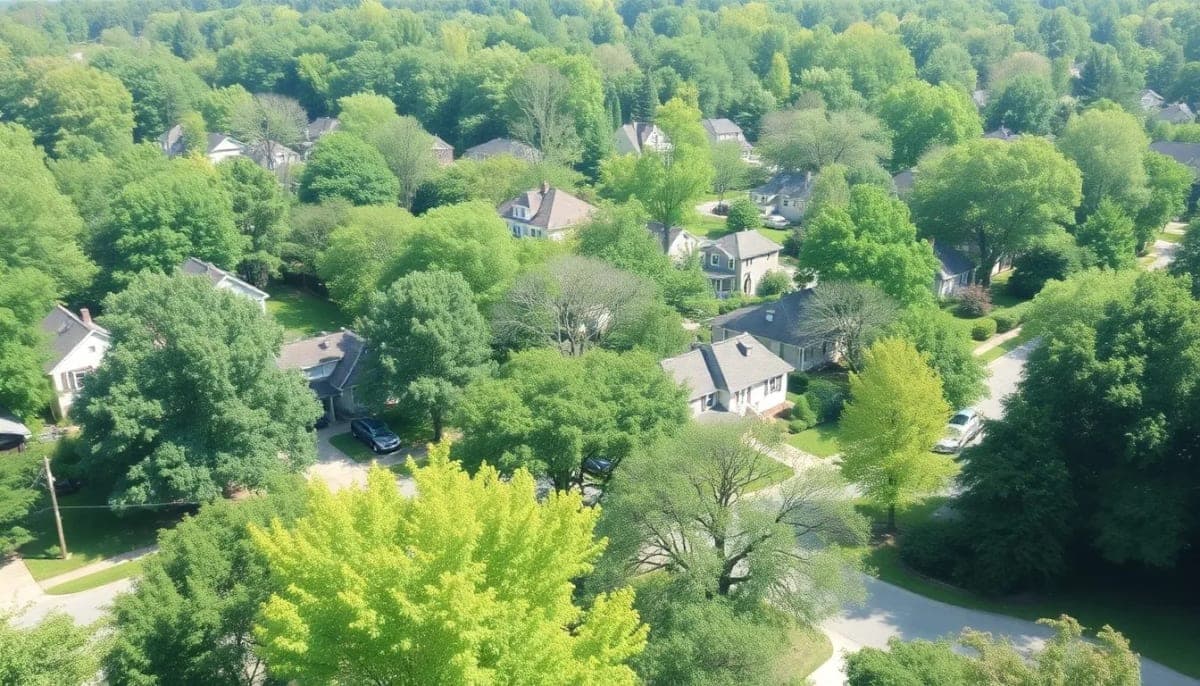 Quiet Westchester neighborhood representing community safety concerns.