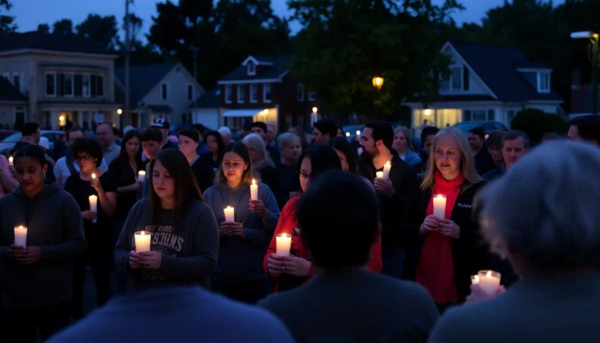 Community vigil for Marcus Burks in Newburgh, New York.