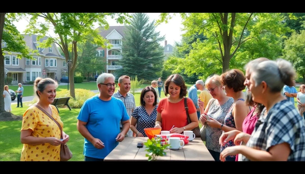 Bright and lively Westchester park reflecting community happiness.